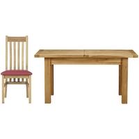 Charltons Bretagne Oak Dining Set - 130cm Extending with 4 Farrington Chairs