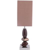 Chocolate Phoenix Small Table Lamp with Mocha Shade (Set of 4)