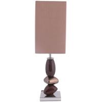 chocolate phoenix small table lamp with mocha shade set of 4