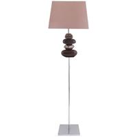 Chocolate and Bronze Phoenix Floor Lamp with 17inch Chocolate Shade