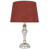 Chrome Small Stenham Table Lamp with A 11inch Terracotta Linen Shade