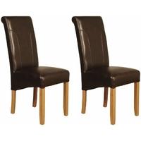 charlotte brown dining chair pair