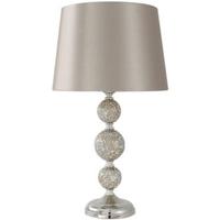 champagne sparkle mosaic 3 ball table lamp with mocha shade