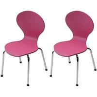 Child Pink Dining Chair with Chrome Legs (Set of 4)