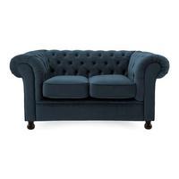 Chesterfield 2 Seater Sofa, Marine Blue