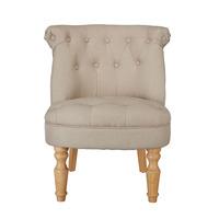 Charlotte Occasional Chair Vintage Boudoir Style French Elegant Beige/Oak