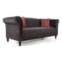 chelsea 3 seater sofa black