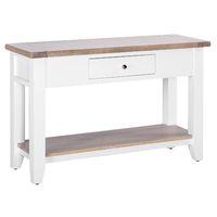 Chalked Oak 1 Drawer Hall Table Pure White