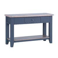 chalked oak 1 drawer hall table dark grey