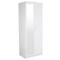 Chester 2 Door Mirrored Wardrobe in White