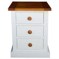 Cherbourg 3 Drawer Pine Bedside