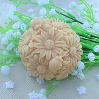 christmas flower ball dessert decorator soap mold fondant cake chocola ...