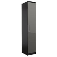 chester single wardrobe in black and grey