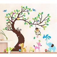 Children Room Cartoon Paradise Animal Decorative Wallpaper Paste Significantly Murals