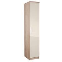 chester single wardrobe in oak and cream