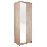 Chester 2 Door Mirrored Wardrobe in Oak