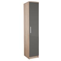 chester single wardrobe in oak and grey