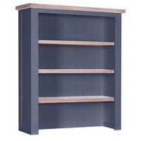 chalked oak hutch with 3 shelves dark grey