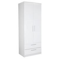 Chester 2 Door 2 Drawer Wardrobe in White