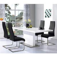 Chaffee High Gloss Dining Table Set