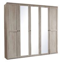 Chalet 5 Door Mirrored Wardrobe