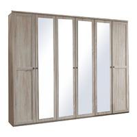 Chalet 6 Door Mirrored Wardrobe