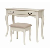 Chanty Off White Finish Dressing Table With Stool