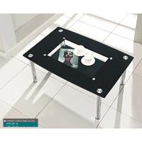 Christie Coffee Table In Clear Glass With Black Border