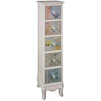 chloe patchwork 5 drawer chest