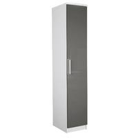 Chester Single Wardrobe in White and Grey