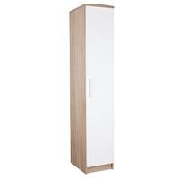 Chester Single Wardrobe in Oak and White