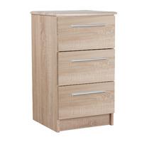 Chester 3 Drawer Bedside in Oak