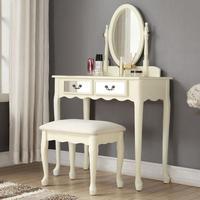 Chelsea Mirrored Dressing Table Set in Ivory