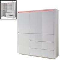 Chique Storage Cabinet In White High Gloss With LED Light