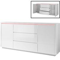 Chique Sideboard In White Gloss And 2 Door With LED Lighting