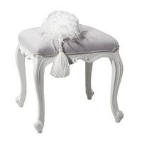 chic dressing table stool in chalk