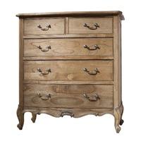 Chic 5 Drawer Chest in Weathered