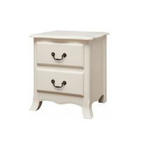 Chanty Off White Finish 2 Drawer Bedside Cabinet