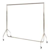 CHROME HEAVY DUTY CLOTHES RAIL 6FT LONG x 5FT HIGH