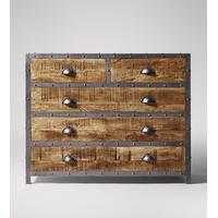 Chetsen chest of drawers in mango wood & iron