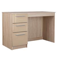 chester dressing table in oak and cappucino