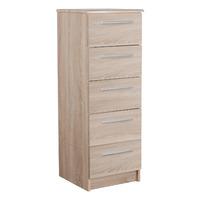 Chester 5 Drawer Tallboy in Oak