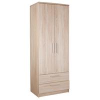 Chester 2 Door 2 Drawer Wardrobe in Oak