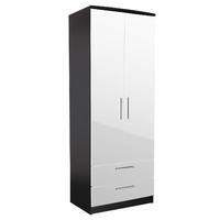 Chester 2 Door 2 Drawer Wardrobe in Black and White