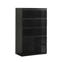 Chelsea Gloss 5 Drawer Chest Black Gloss