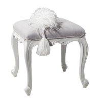 Chic Dressing Table Stool in Chalk