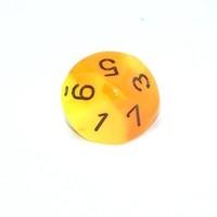 Chessex Dice Sets: Gemini Orange & Yellow with Black - Ten Sided Die d10 Set (10)