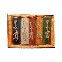 Chinese Calligraphy Patterned Ink Sticks 5pc Set