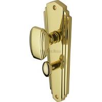 Charlston Bathroom Door Handle (Set of 2) Finish: Polished Brass