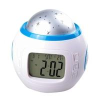 Children Room Sky Star Night Light Projector Lamp Bedroom Alarm Clock W/music